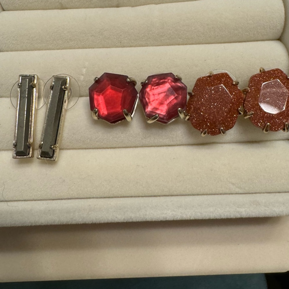 Three Pair of Kendra Scott Stud Earrings